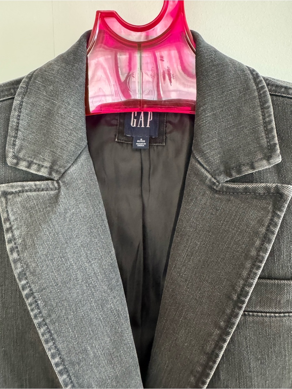 GAP Women's Charcoal Grey Denim Blazer Jacket - NEW- Size 6P